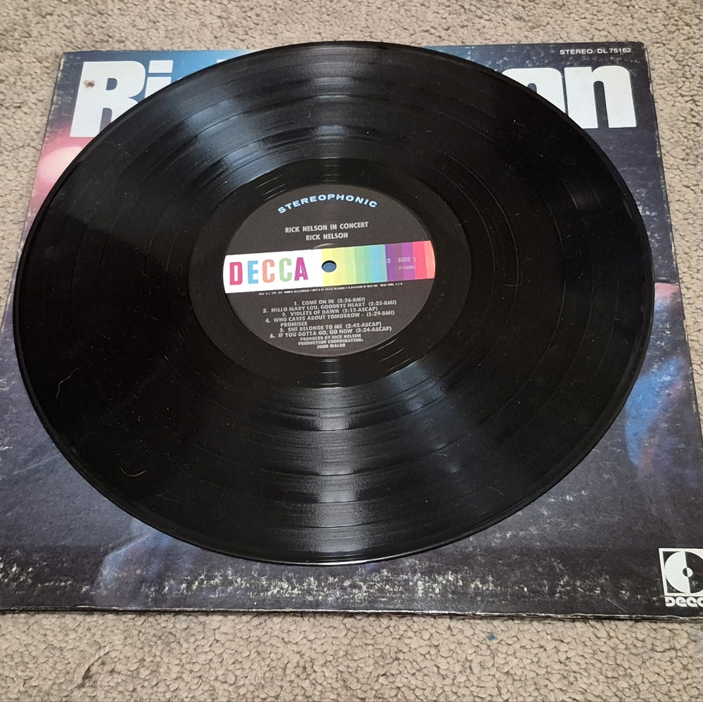 Rick Nelson In Concert Vinyl Record - Picture 5 of 8